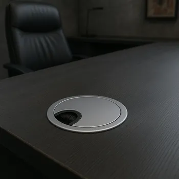 kabelová chránička Interex design Kabelová průchodka LINDA 80 / Chrom matný