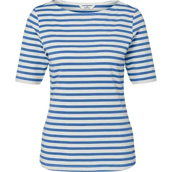 Pánské tričko 706127 - Tchibo - Triko s polodlouhým rukávem - pro ženy - vel. S 36/38 - barva: modrá/s proužky