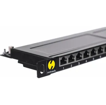 Patch panel NetRack Patch panel 19 0,5U 24 portů Kat. 5e FTP (104-12)