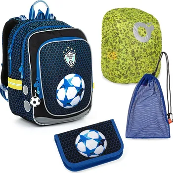 Školní batoh Velký set do školy Topgal ENDY, s fotbalovým míčem
