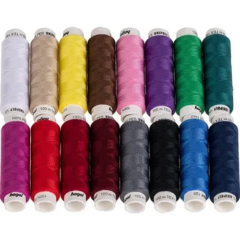 Nit Bellatex Nitě sada Unipoly 16 ks na blistru - mix uni barev MIX