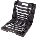 Ráčnové očkoploché klíče, velikosti 8-19 mm, sada 12 ks v kufříku - JTY-3003A