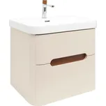 Swiss aqua technologies Koupelnová skříňka s umyvadlem a baterií SAT Fusion 57,5x53x45 cm pískově béžová mat SATFUSION260BEUBA