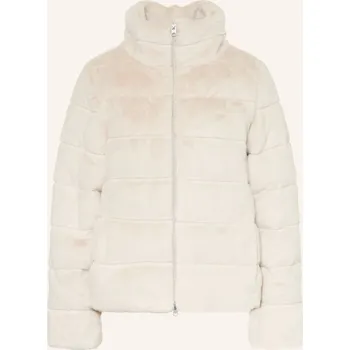 Juvia Dámská Péřová Bunda Fenja S Umělou Kožešinou, krémová, 42