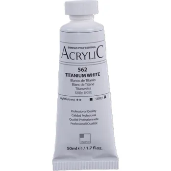 Vodová barva ShinHan Akrylová barva 50 ml Titanium white 562