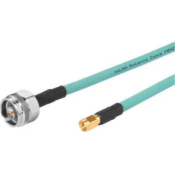 Anténní kabel Koaxiální kabel IWLAN, A: Typ N, vnější průměr: 6.3mm, B: RP-SMA 0.3m Siemens S koncovkou