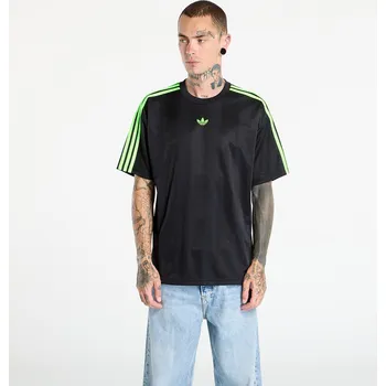 Pánské tričko Tričko adidas Adicolor Jacquard Jersey Black / Signal Green S