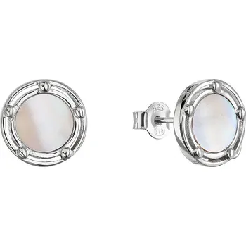 Šperk EVOLUTION GROUP CZ Stříbrné náušnice s růžovou perletí - 11727.3