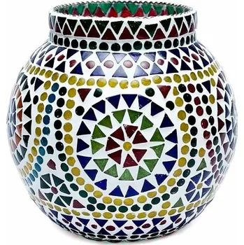 Svícen Svícen sklo na čajové a votivní svíčky Mozaika multicolor 18 cm 18 cm