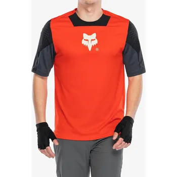 cyklistický dres Cyklistické triko Fox Defend SS Jersey Elevated - fluo red