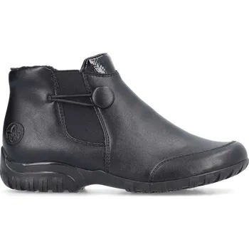 Dámské kozačky Dámská kotníková obuv na klínku ŠÍŘE H RIEKER 990602 černá #Velikost: 40