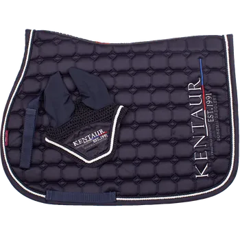 Vybavení pro koně Kentaur Podsedlová dečka s náušníky PONY, skoková - tmavě modrá