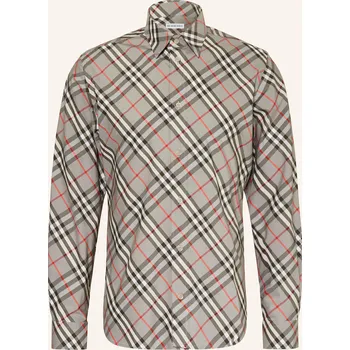 Pánská košile Burberry Pánská Košile Classic Fit, šedá / černá / červená, 40