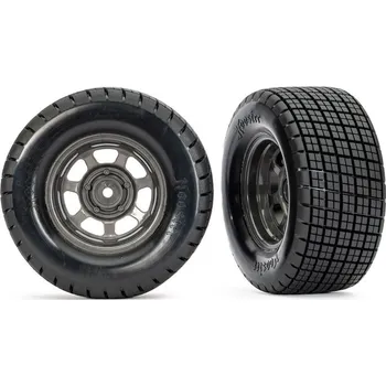 RC náhradní díl Traxxas Traxxas kolo 2.2/3.0", disk dirt oval grafitově šedý, pneu Hoosier (2) (2WD přední)