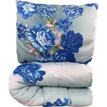 SET Přikrývka a polštář Modré růže