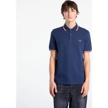 Pánské tričko Tričko FRED PERRY Twin Tipped Fred Perry Shirt Tnsblu/ Slkp/ Flam M
