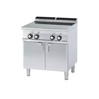 Sporák RM GASTRO Sporák sklokeramický elektrický 4x plotýnka s otevřenou podestavby 400 V | RM - PCC-78ET