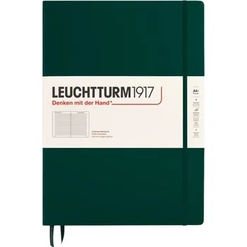 Diář Leuchtturm 1917, Zápisník linkovaný v tvrdých deskách Leuchtturm 1917 A4+, 235 stran, lesní zelená, 100 g/m² - Formadore