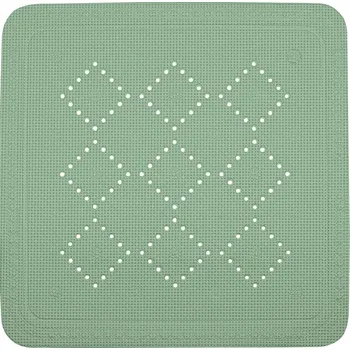 Protiskluzová podložka Spirella protiskluzová podložka do sprchy ALASKA, mechově zelená, PVC, 55 x 55 cm