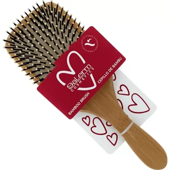 Salerm Bamboo Brush velký plochý hranatý kartáč