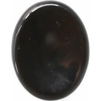 Masážní příslušenství Obsidián černý ovál masážní hmatka 4 cm cca 4 cm