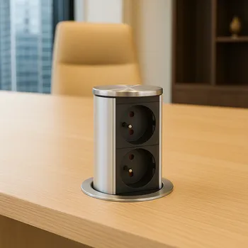 Elektrická zásuvka Bachmann Výsuvná elektrická zásuvka Elevator 2x230V FRENCH / Nerez