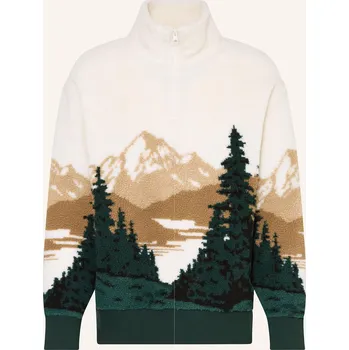 Pánská mikina Gant Pánský Fleecový Svetr Troyer, režná / tmavě zelená /...