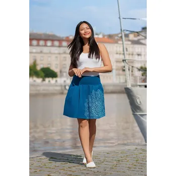 Dámská sukně Himalife Balonová sukně s kapsami Madia petrolejová s tyrkysovou XXL