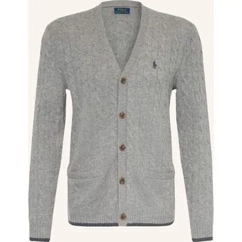 Pánská móda Polo Ralph Lauren Pánský Pletený Kardigan, šedá, S