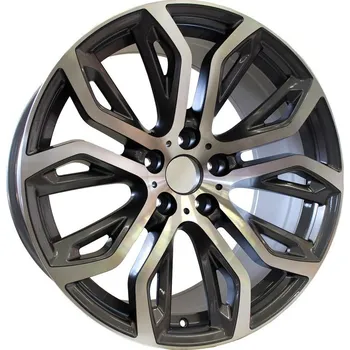 Alu kolo Alu kola Racing Line A5040, 21x11.5 5x120 ET38, šedivá + leštění (zátěžová) vhodné pro BMW X5 (do 2018), BMW X6 (do 2019)
