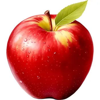 Samolepící dekorace UV samolepka jablko 7x7 cm (UV samolepka se zeleninou a ovocem)