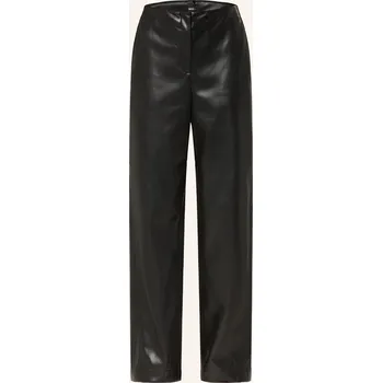 Boss Dámské Marlene Kalhoty Timiras V&nbsp;Koženém Vzhledu, černá, 40