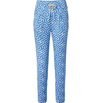 Dámské oblečení 706092 - Tchibo - Žerzejové kalhoty s potiskem - pro ženy - vel. S 36/38 - barva: modrá/s potiskem