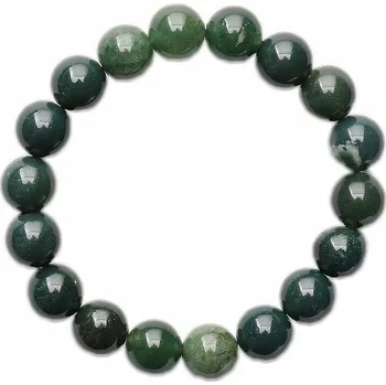 Náramek Nefertitis Achát mechový náramek z korálků 16 cm