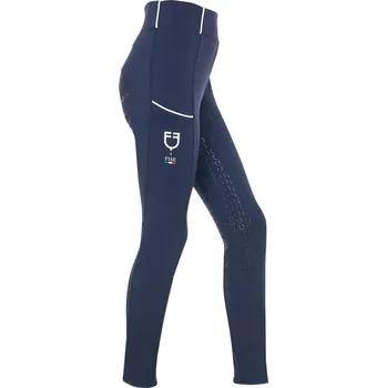 Jezdecké kalhoty EQUESTRO Legíny X Fise Equestro, s gripem, dívčí, navy blazer 12 let