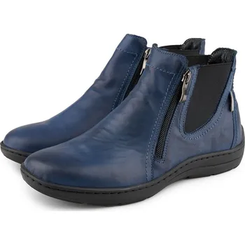 Dámská zimní obuv Vlnka Dámské kožené kotníkové boty na zip Ivana modrá velikost obuv dospělí 38