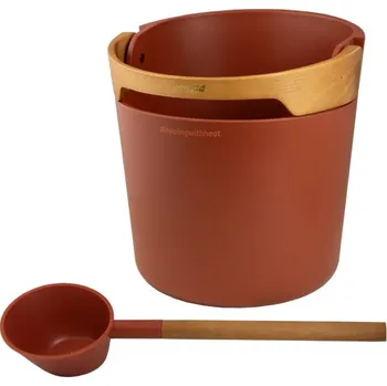 Set vědro s naběračkou Harvia Helmi – terakota