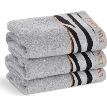 Ručník BAVLNĚNÝ RUČNÍK EVA MINGE22 30X50 CM STŘÍBRNÁ