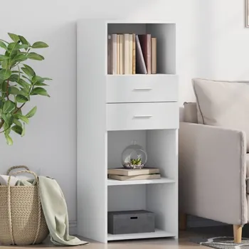 Příborník do zásuvky Skříň highboard bílá 45 x 42,5 x 124 cm kompozitní dřevo