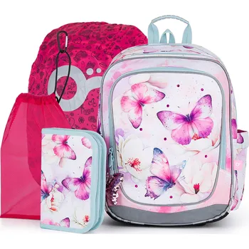 Školní batoh Velký set do školy Topgal ENDY, s motýly