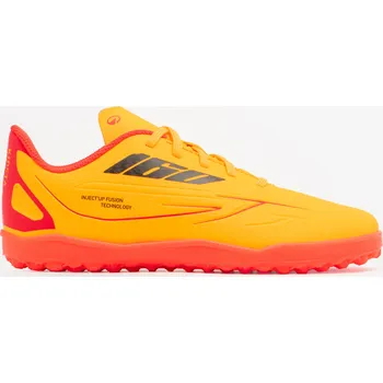Kopačky KIPSTA Dětské kopačky na šněrování 160 Easy turf 38 ORANŽOVÁ|ŽLUTÁ