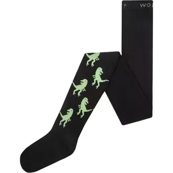 Dětské punčocháče WOLF P2316 černé s dinosaury vel.98/104