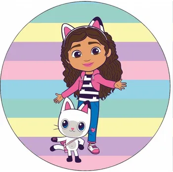 Jedlá dekorace na dort Jedlý papír Gabi duha 19,5cm - Pictu Hap