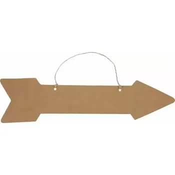 Svatební dekorace Kartonová šipka kraft 43 cm