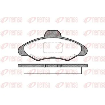 Brzdová destička Sada brzdových destiček, kotoučová brzda REMSA 0331.00