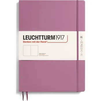 Diář Leuchtturm 1917, Notes hladký v tvrdých deskách Leuchtturm 1917 A4+, 123 stran, špinavě růžový, 100 g/m² - Formadore