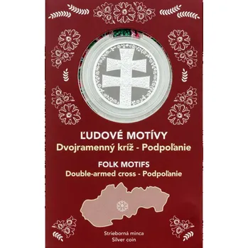 Stříbrná mince Dvojramenný kříž 2025 - Podpoľanie SK proof