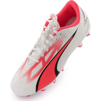 Kopačky Dětské kopačky Puma Jr Ultra Play FG-AG White-Black-Fire Orchid 28