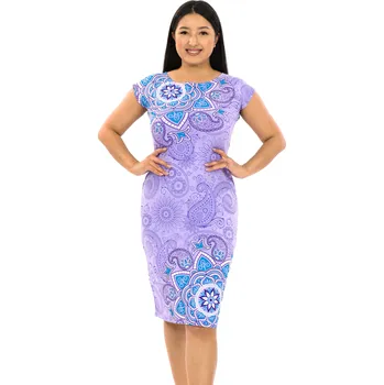 Dámské šaty Himalife Šaty Sky - levandulová Velikost: 3XL - Móda pro plnoštíhlé, Oblečení nadměrné velikosti