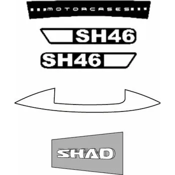 Zavazadlo na motocykl SHAD Nálepky D1B461ETR pro SH46 (Samolepka pro SH46)